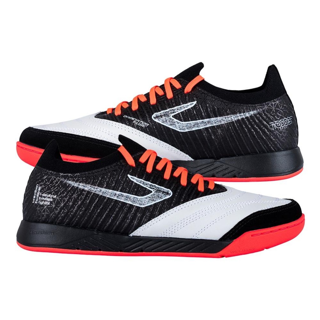 Imagem 2 do produto Kit Chuteira Futsal Topper Dominator Fuse + Meião - Adulto