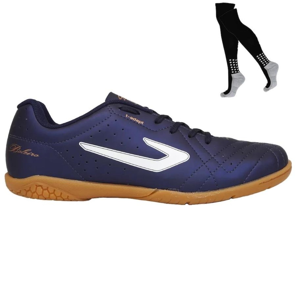 Imagem 1 do produto Kit Chuteira Futsal Topper Boleiro V + Meião - Adulto