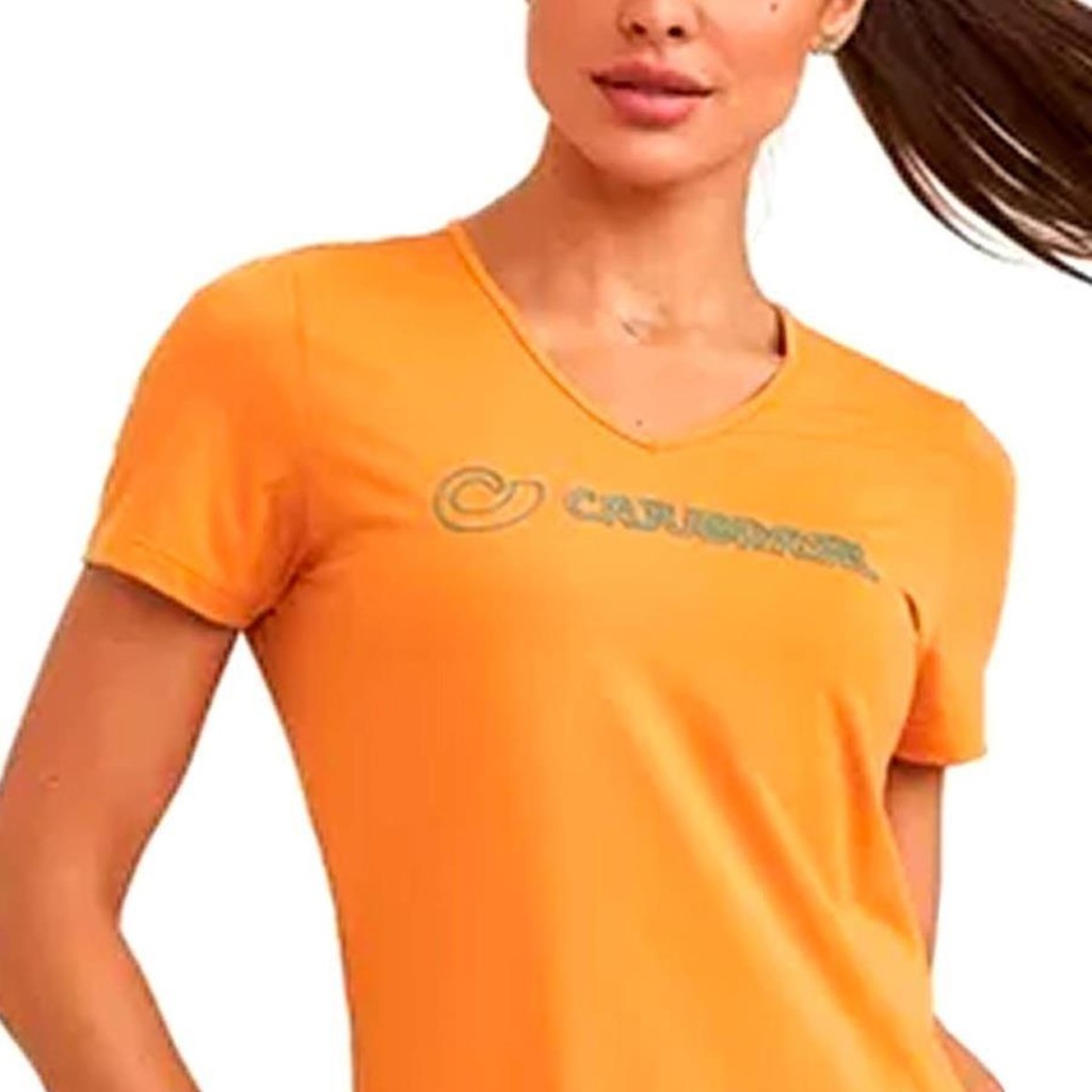 Imagem 4 do produto Camiseta Caju Brasil Uv com Silk Caramelo - Feminina