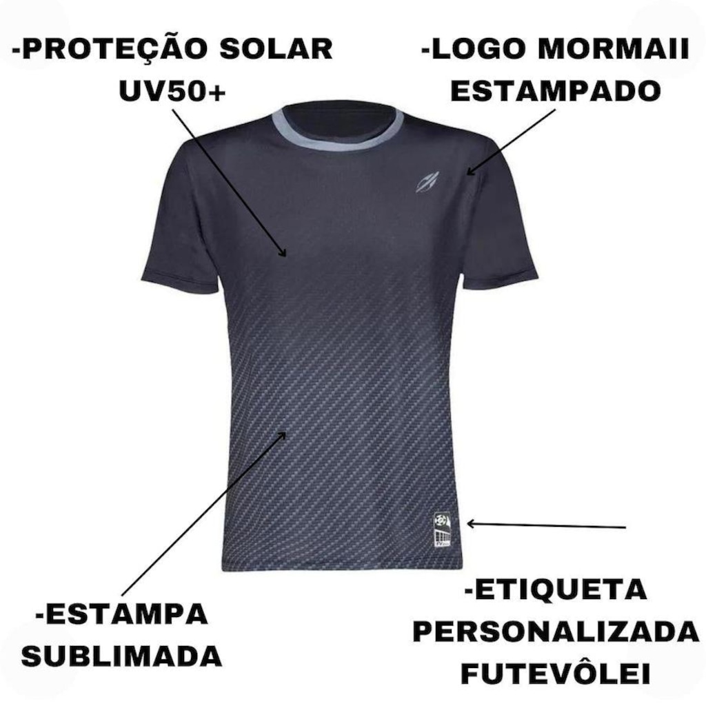 Imagem 3 do produto Camiseta Mormaii Futevôlei Fv Series Sublimada Masculina Proteção Solar Uv50