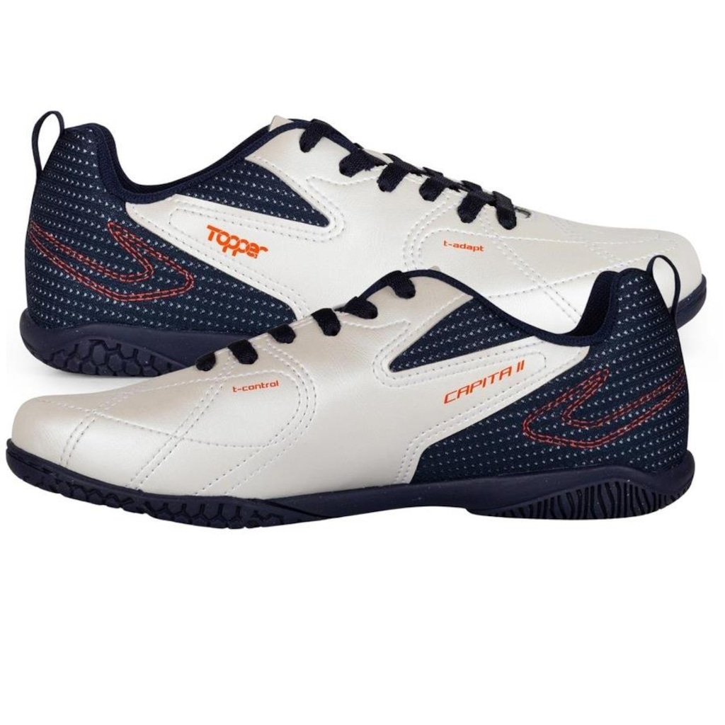 Imagem 2 do produto Kit Chuteira Futsal Topper Capita II + Meião - Adulto