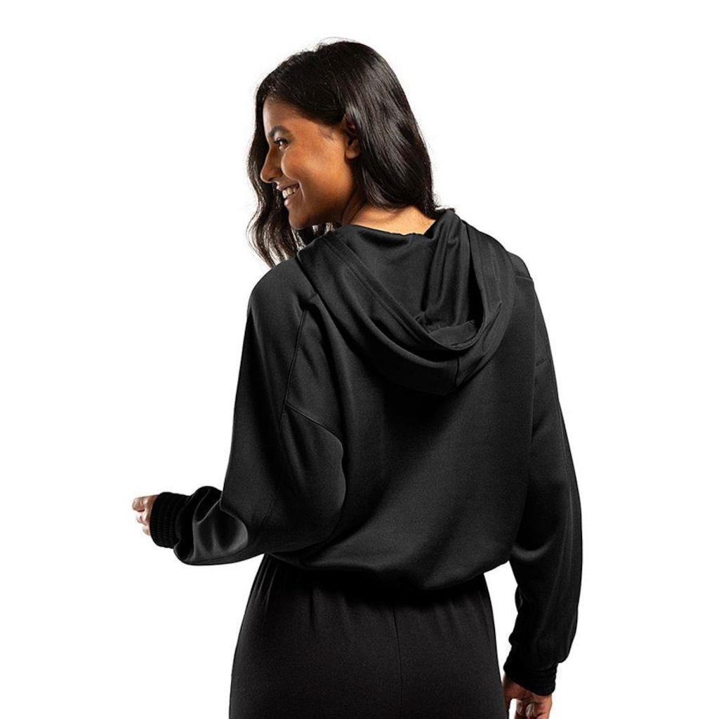 Imagem 5 do produto Blusão de Moletom Cropped com Capuz Olympikus - Feminino