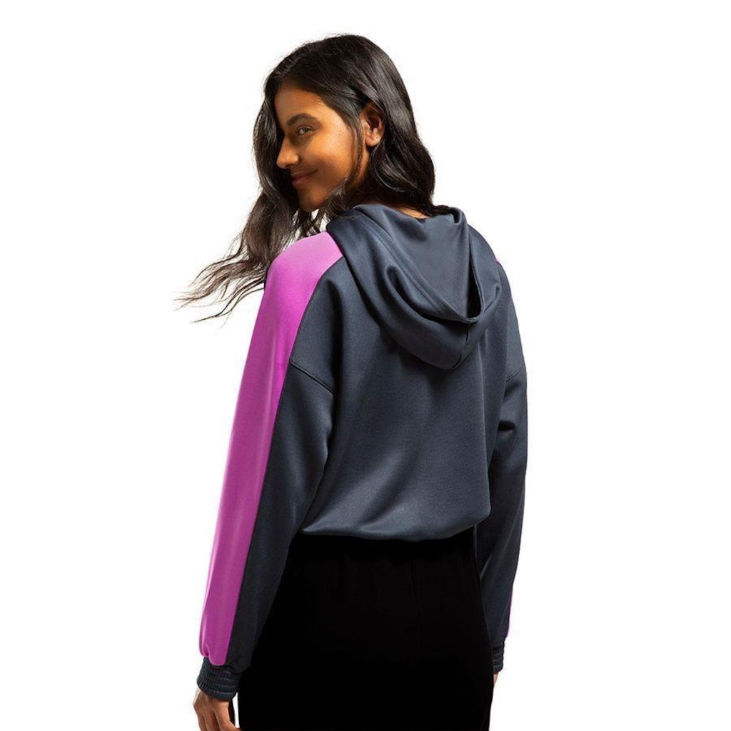 Imagem 4 do produto Blusão de Moletom Cropped com Capuz Olympikus - Feminino