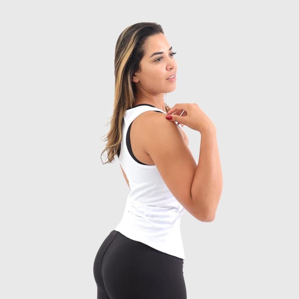 Imagem 2 do produto Camiseta Regata New Fox Feminina Dry Fit Ciclismo Academia Fitness Alta Performance