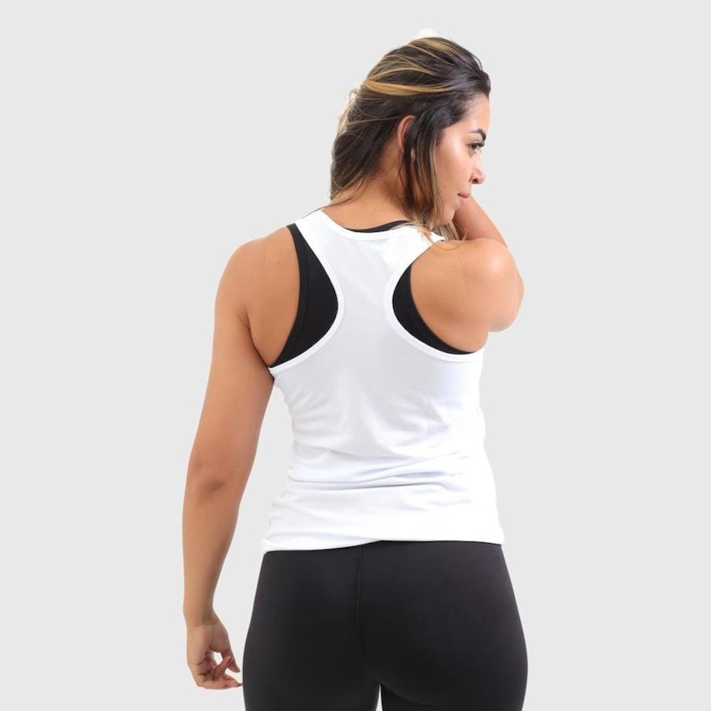 Imagem 3 do produto Camiseta Regata New Fox Feminina Dry Fit Ciclismo Academia Fitness Alta Performance
