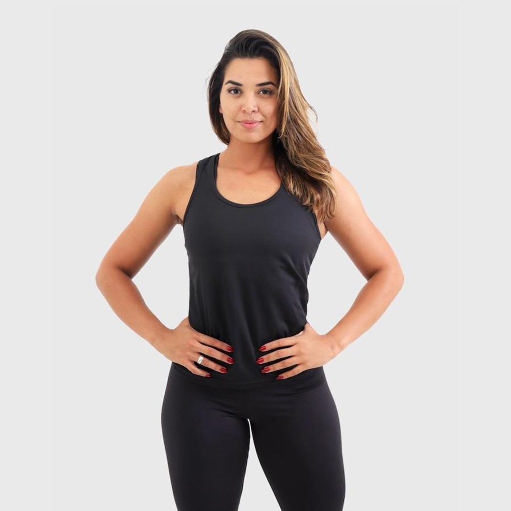 Imagem 4 do produto Camiseta Regata New Fox Feminina Dry Fit Ciclismo Academia Fitness Alta Performance