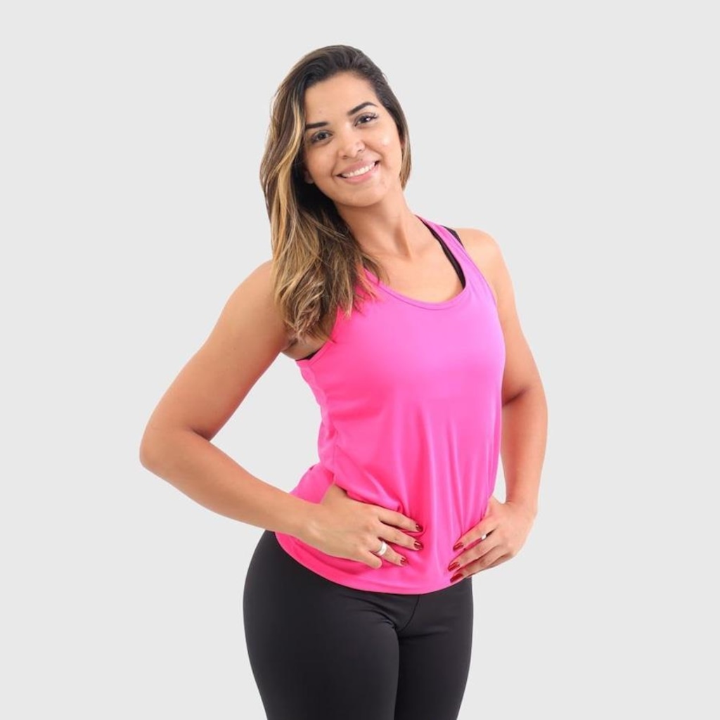 Imagem 2 do produto Camiseta Regata New Fox Feminina Dry Fit Ciclismo Academia Fitness Alta Performance
