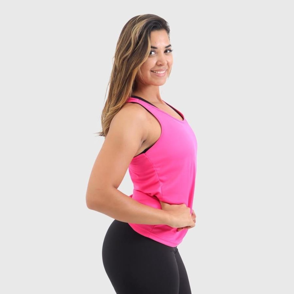 Imagem 3 do produto Camiseta Regata New Fox Feminina Dry Fit Ciclismo Academia Fitness Alta Performance