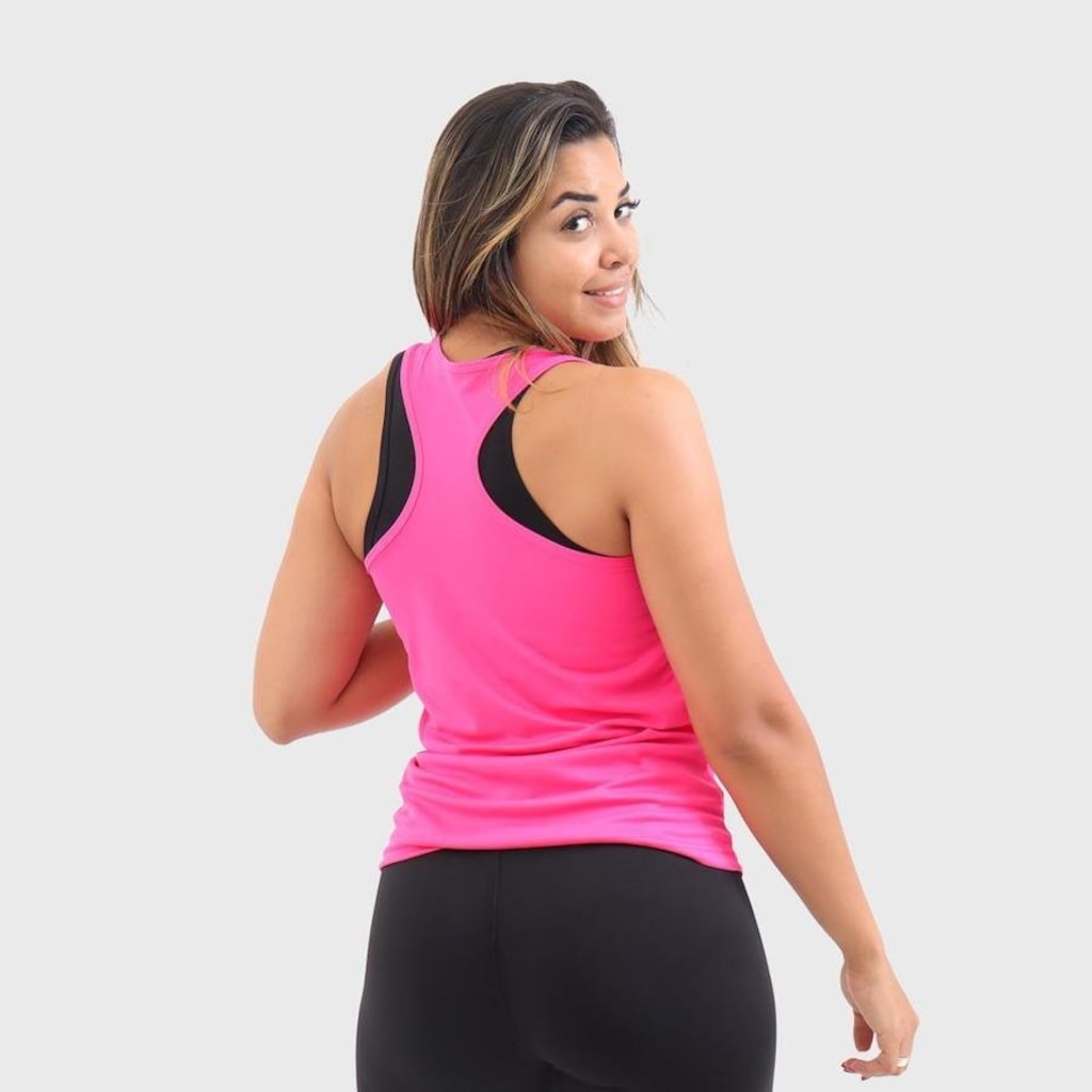 Imagem 4 do produto Camiseta Regata New Fox Feminina Dry Fit Ciclismo Academia Fitness Alta Performance
