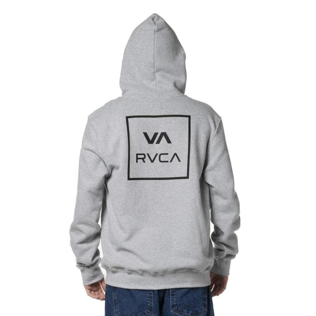 Imagem 2 do produto Blusão de Moletom com Capuz Rvca Va All The Way 290G Wt24 Cinza Mescla