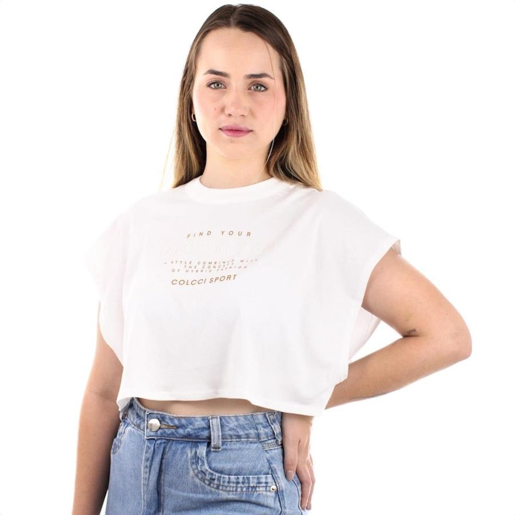Imagem 3 do produto Blusa Cropped Colcci 00912 Off Shell - Feminina