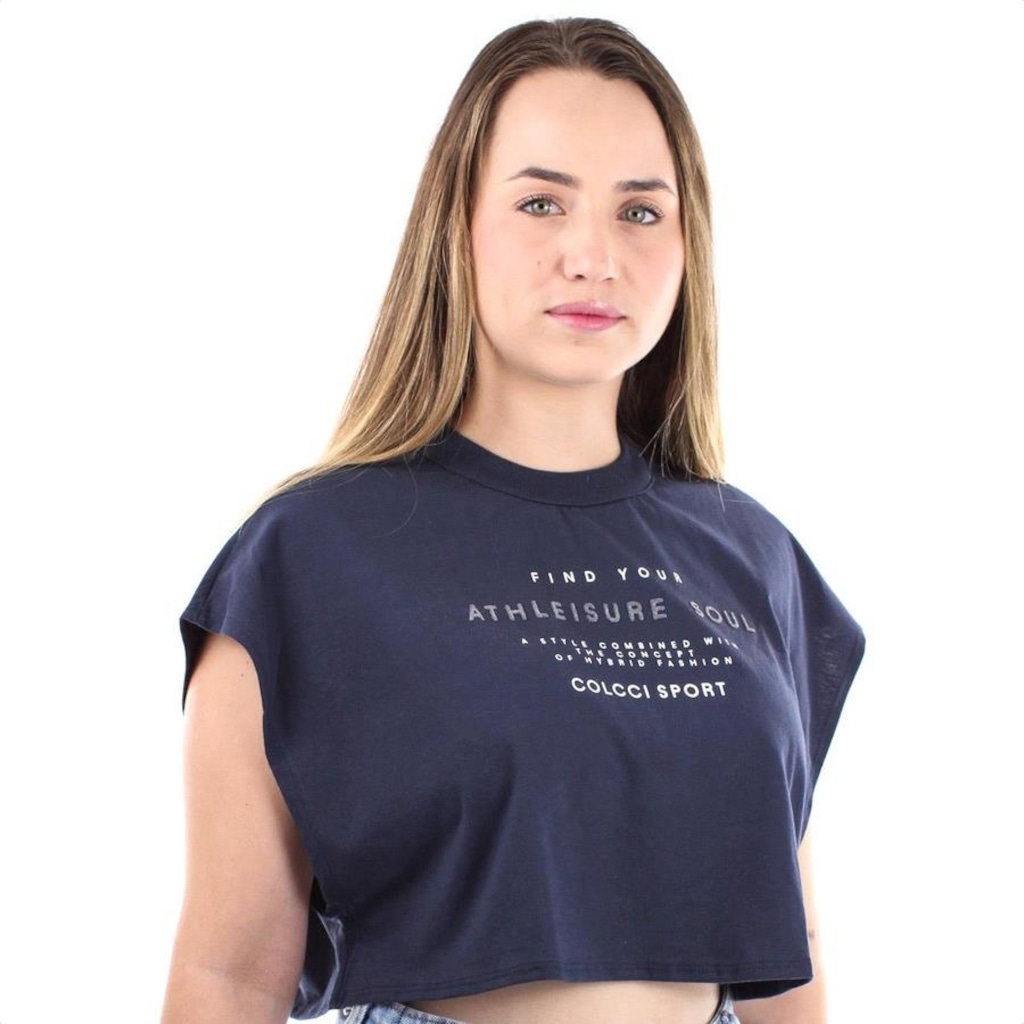 Imagem 2 do produto Blusa Cropped Colcci 00912 Azul Life - Feminina
