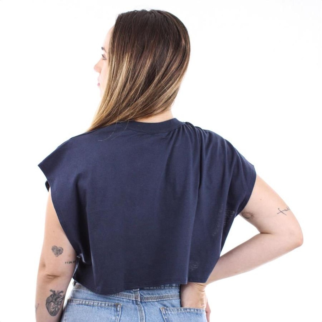 Imagem 4 do produto Blusa Cropped Colcci 00912 Azul Life - Feminina