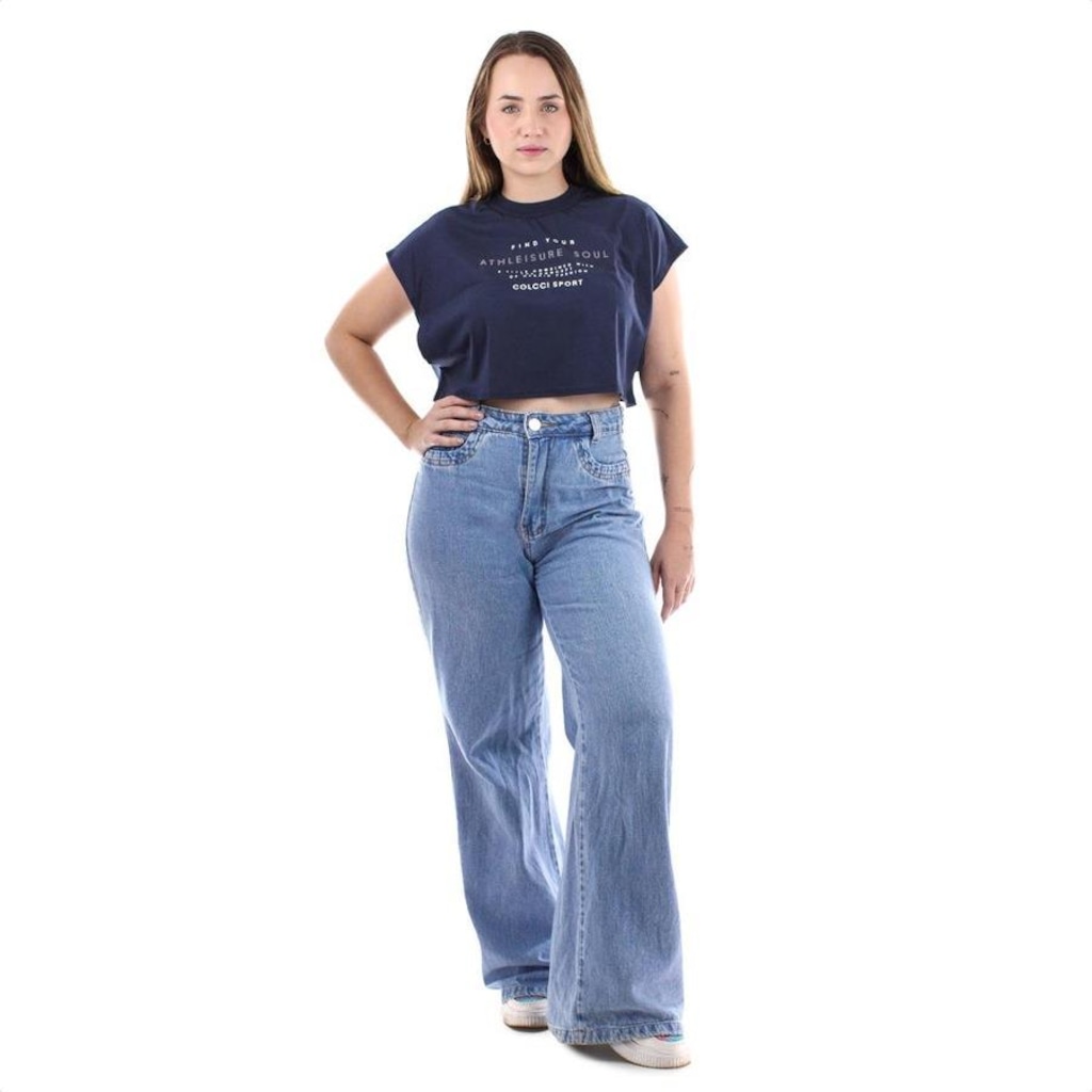 Imagem 5 do produto Blusa Cropped Colcci 00912 Azul Life - Feminina