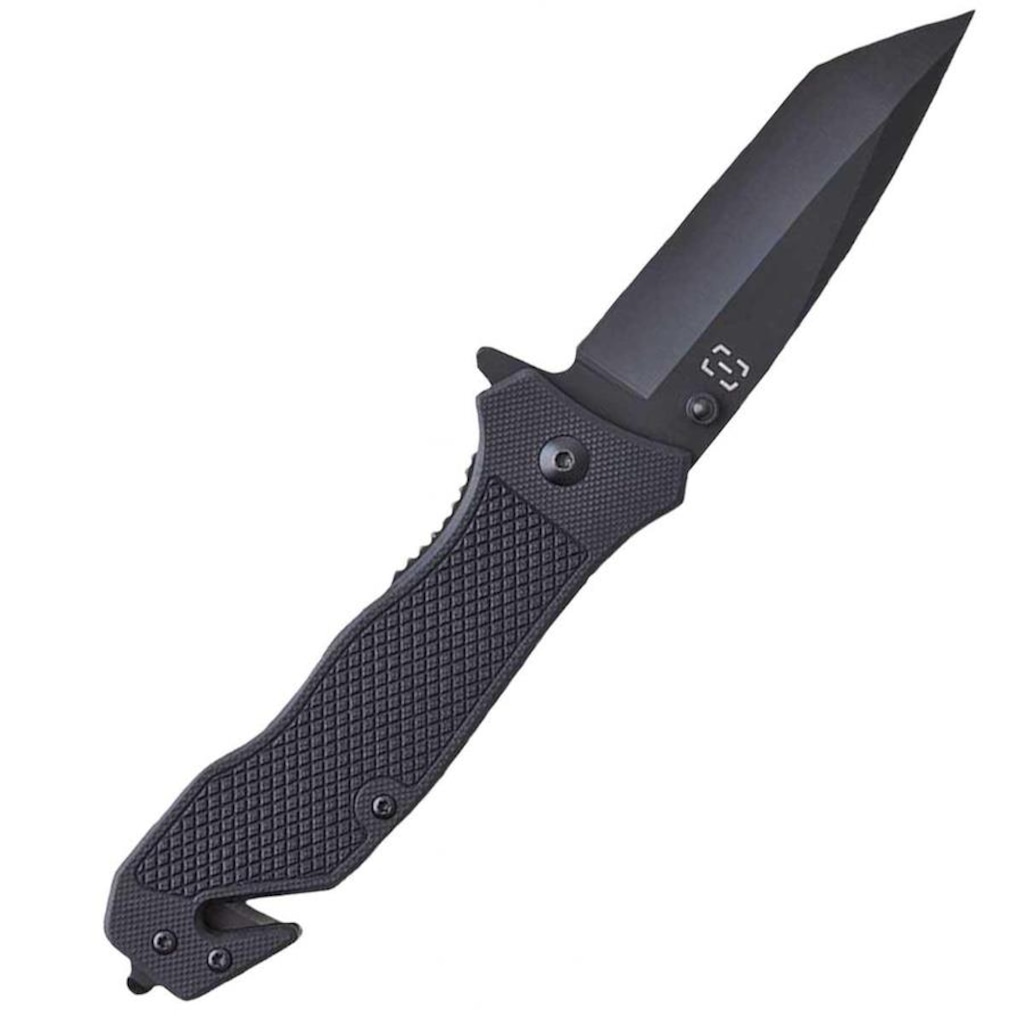 Imagem 2 do produto Canivete Tático Invictus Phanton Black Aço Quebra Vidro