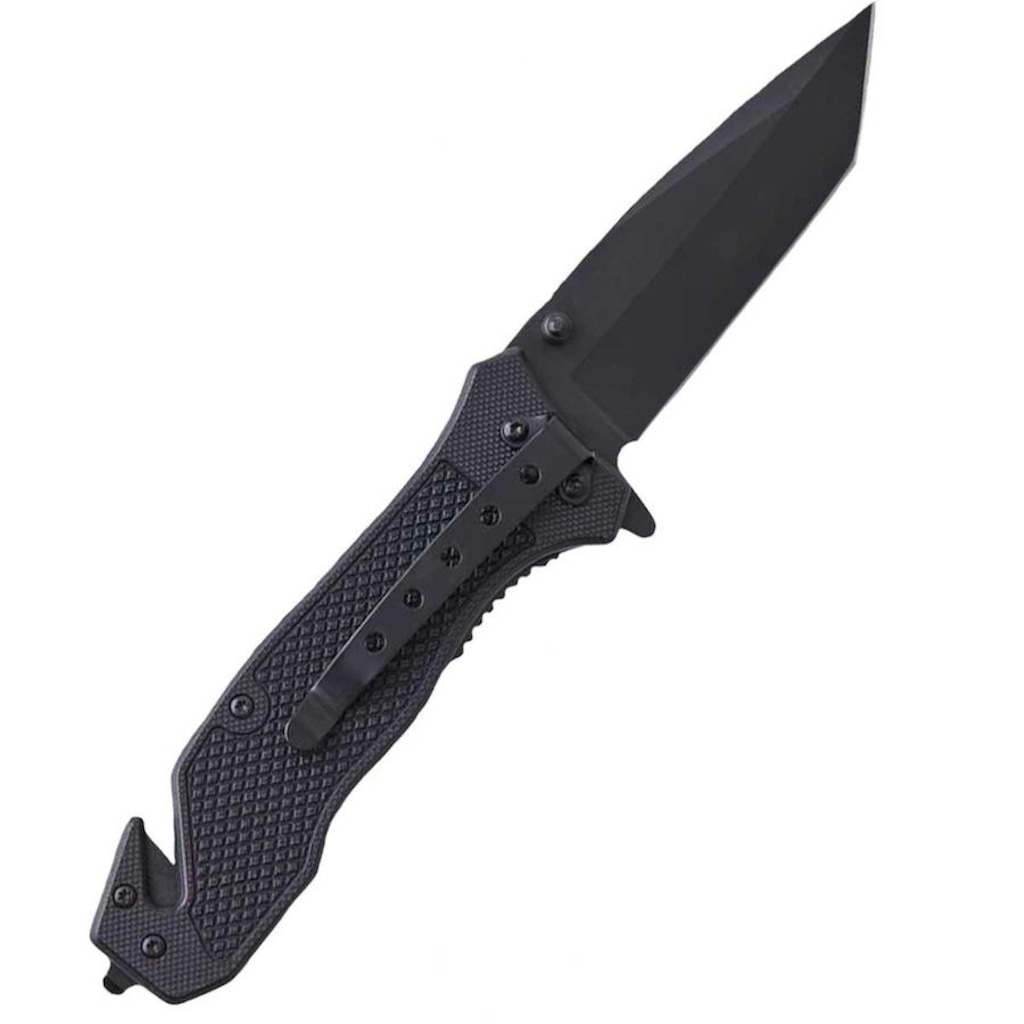 Imagem 3 do produto Canivete Tático Invictus Phanton Black Aço Quebra Vidro