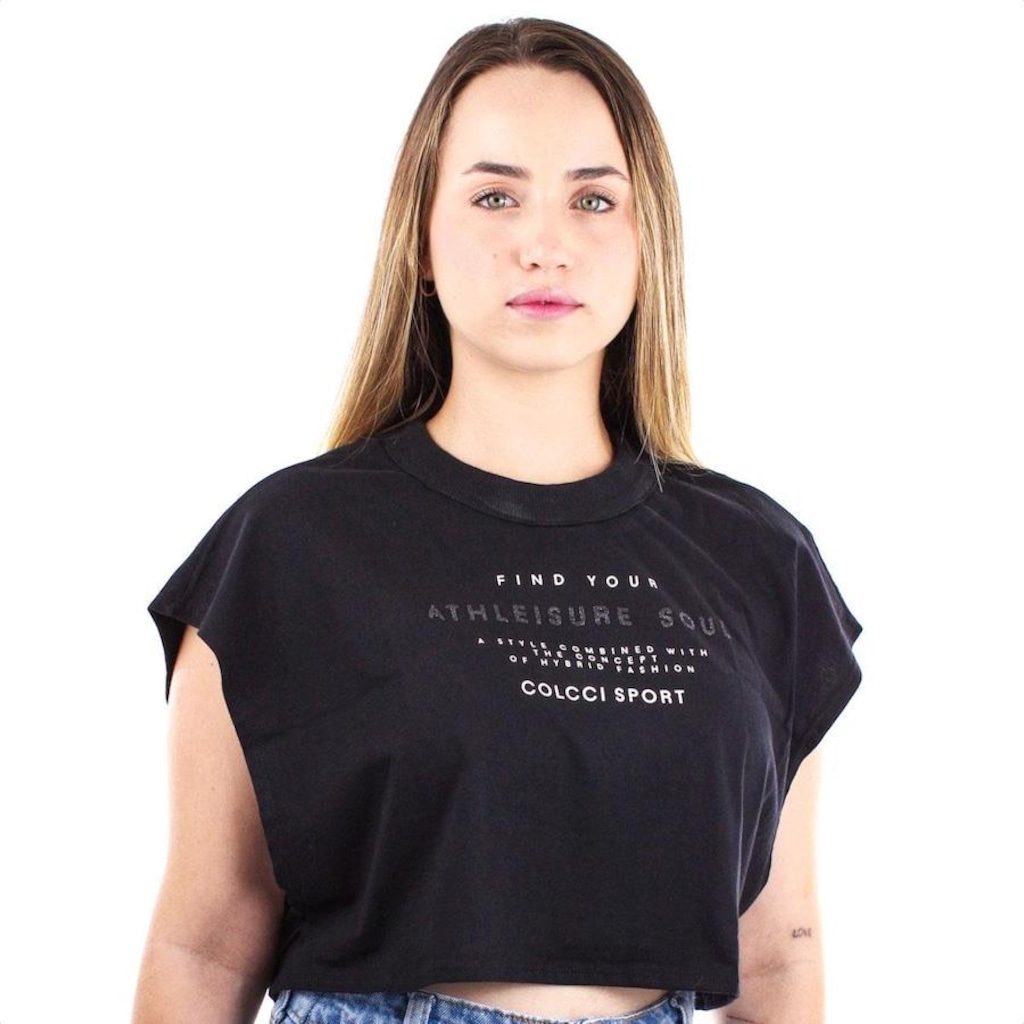 Imagem 2 do produto Blusa Cropped Colcci 00912 Preta - Feminina