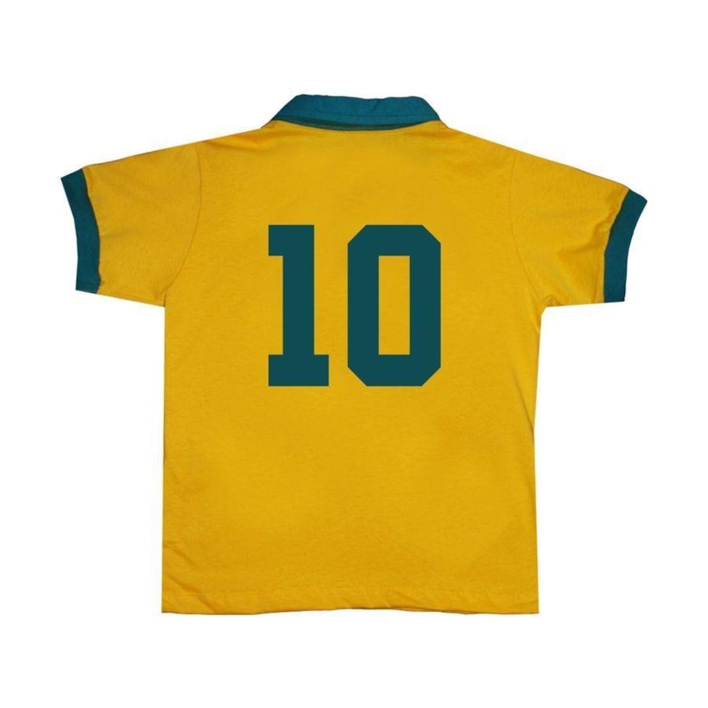 Imagem 4 do produto Camiseta do Brasil Polo Estrelas 10 Infantil - Liga Retro
