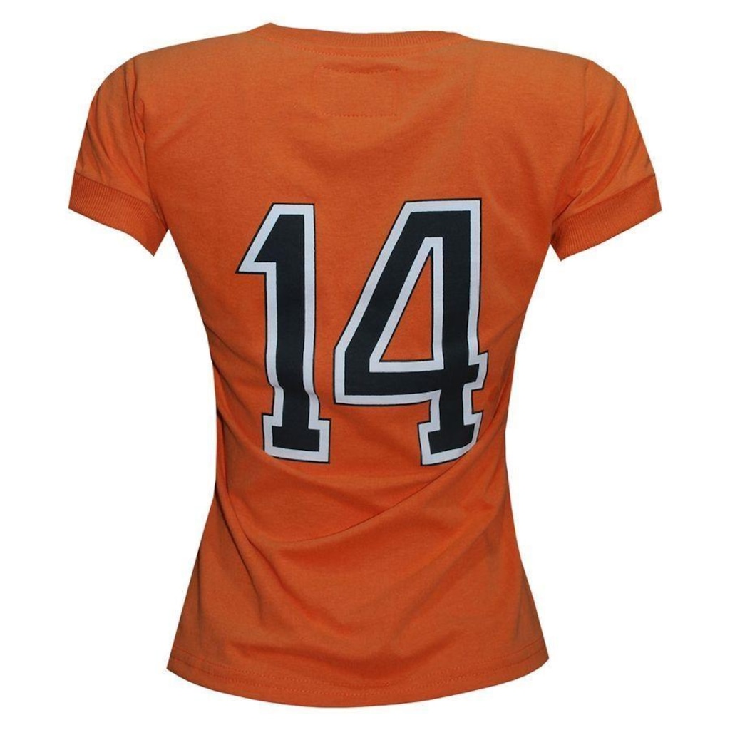 Imagem 3 do produto Camiseta Holanda 1974 #14 Feminina Liga Retro