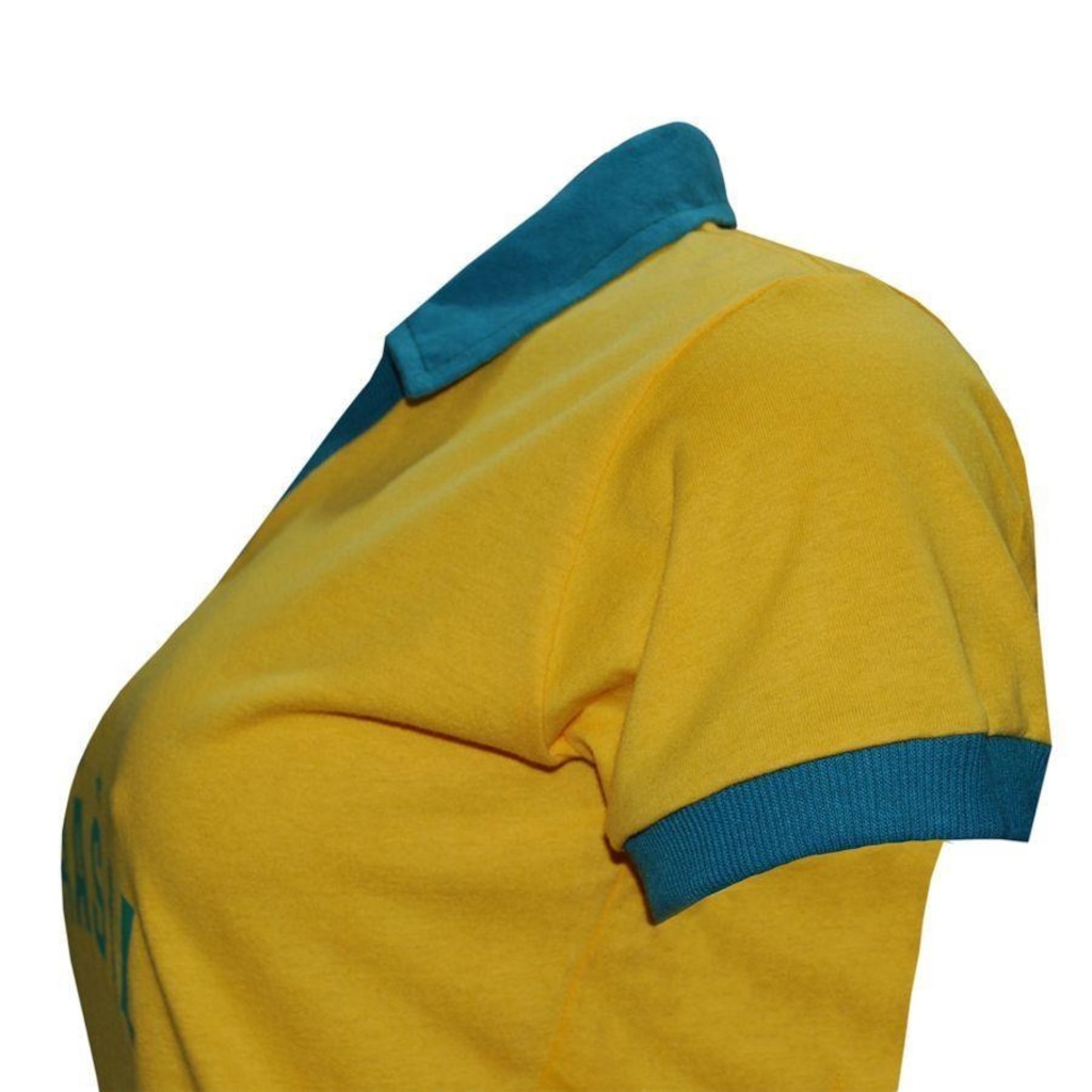 Imagem 2 do produto Camiseta do Brasil Polo Estrelas 9 Feminina - Liga Retro
