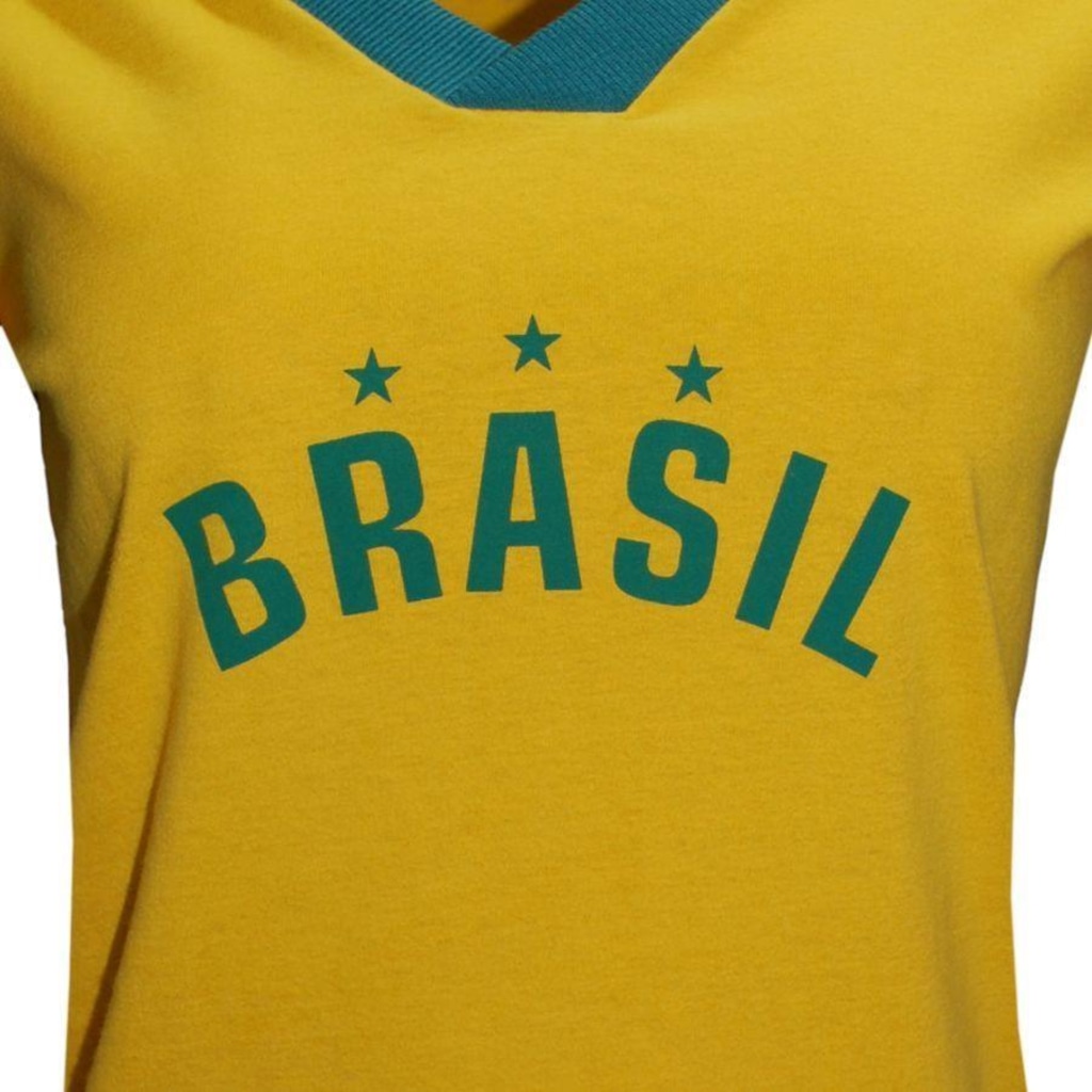 Imagem 4 do produto Camiseta do Brasil Polo Estrelas 9 Feminina - Liga Retro