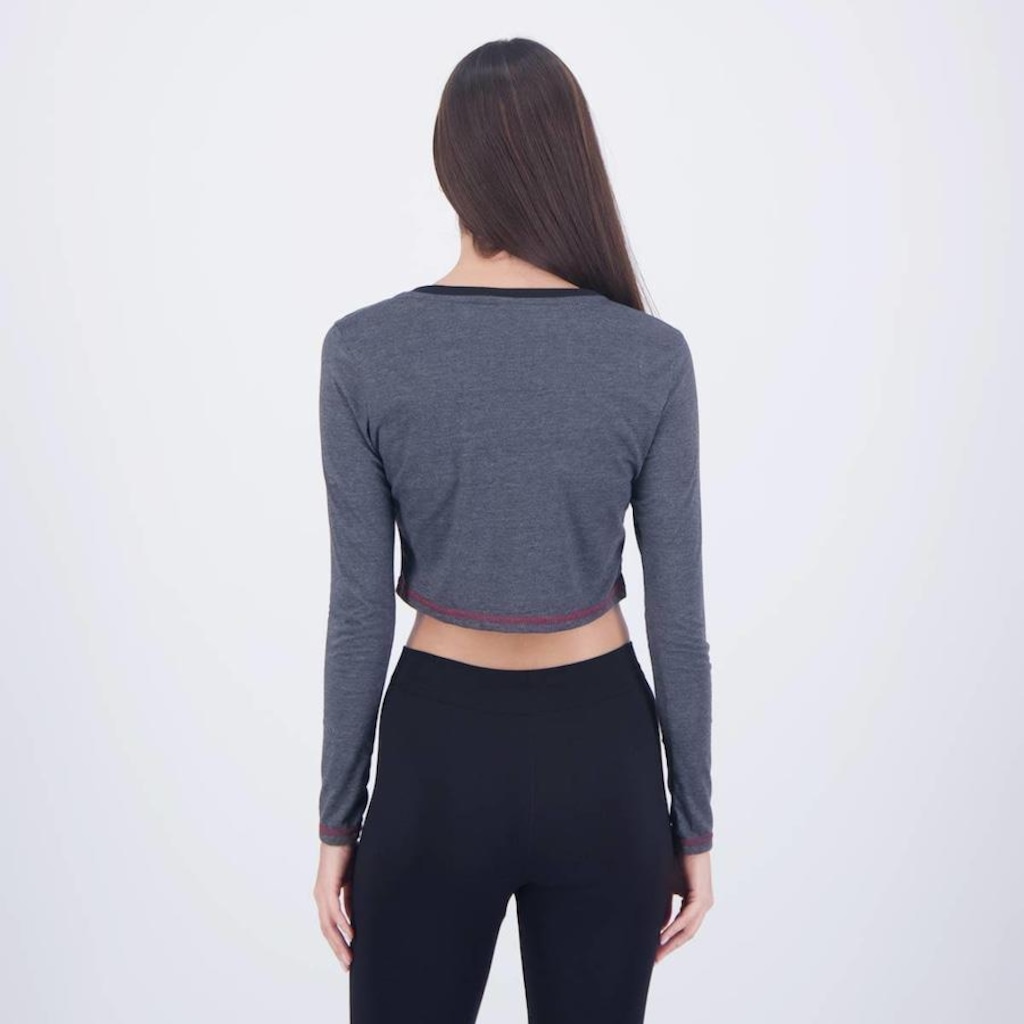 Imagem 5 do produto Blusa Cropped Manga Longa do São Paulo Pond Braziline - Feminino