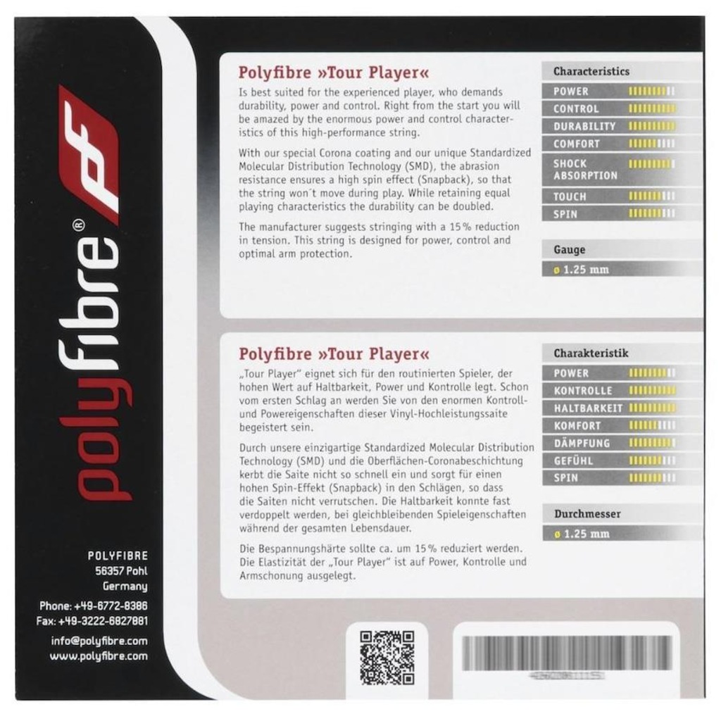 Imagem 3 do produto Corda Polyfibre Tour Player 17L 1.25Mm Set Individual
