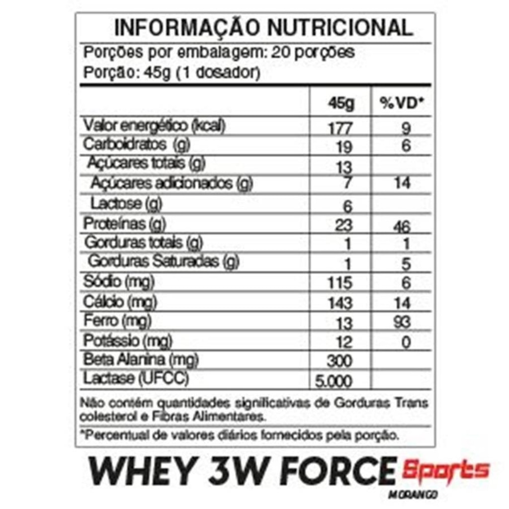Imagem 2 do produto Whey 3W Force Venum Morango - 900G