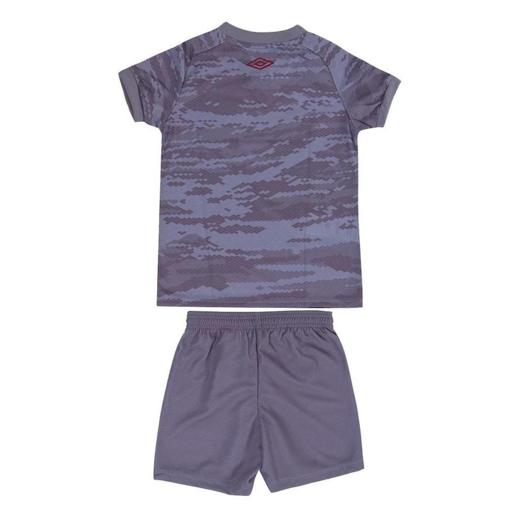 Imagem 3 do produto Kit Umbro do Fluminense Oficial 3 2021 com Camisa + Calção - Infantil