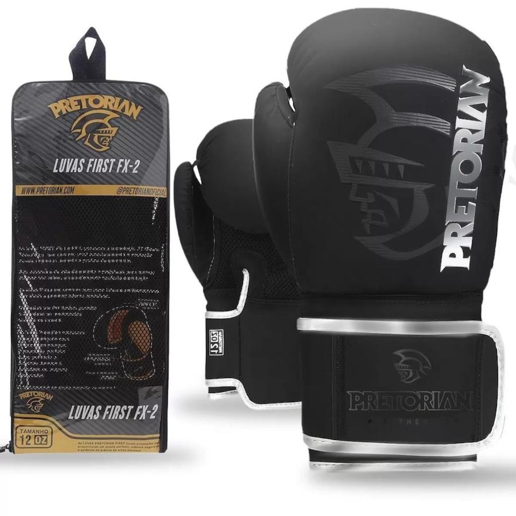 Imagem 2 do produto Luvas de Boxe Muay Thai First Fx2 Pretorian - Adulto