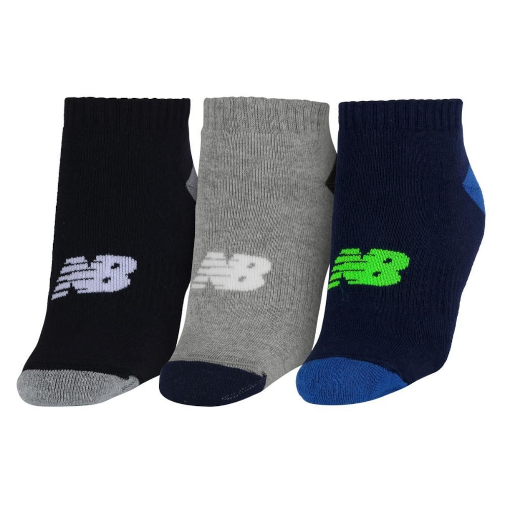 Imagem 5 do produto Meia New Balance Lifestyle Cano Curto - 29 ao 32 - 3 Pares - Infantil
