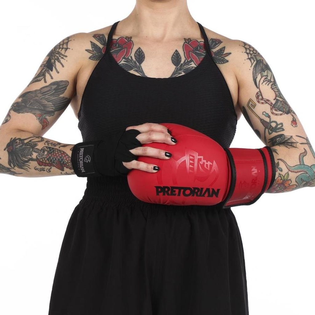 Imagem 5 do produto Kit Luvas de Boxe e Muay Thai Pretorian Fx2 + Bandagem + Bucal