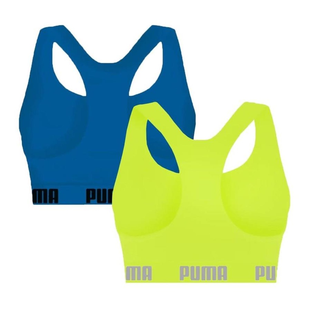 Imagem 2 do produto Kit Top Fitness Puma Nadador sem Costura - 2 Unidades - Feminino