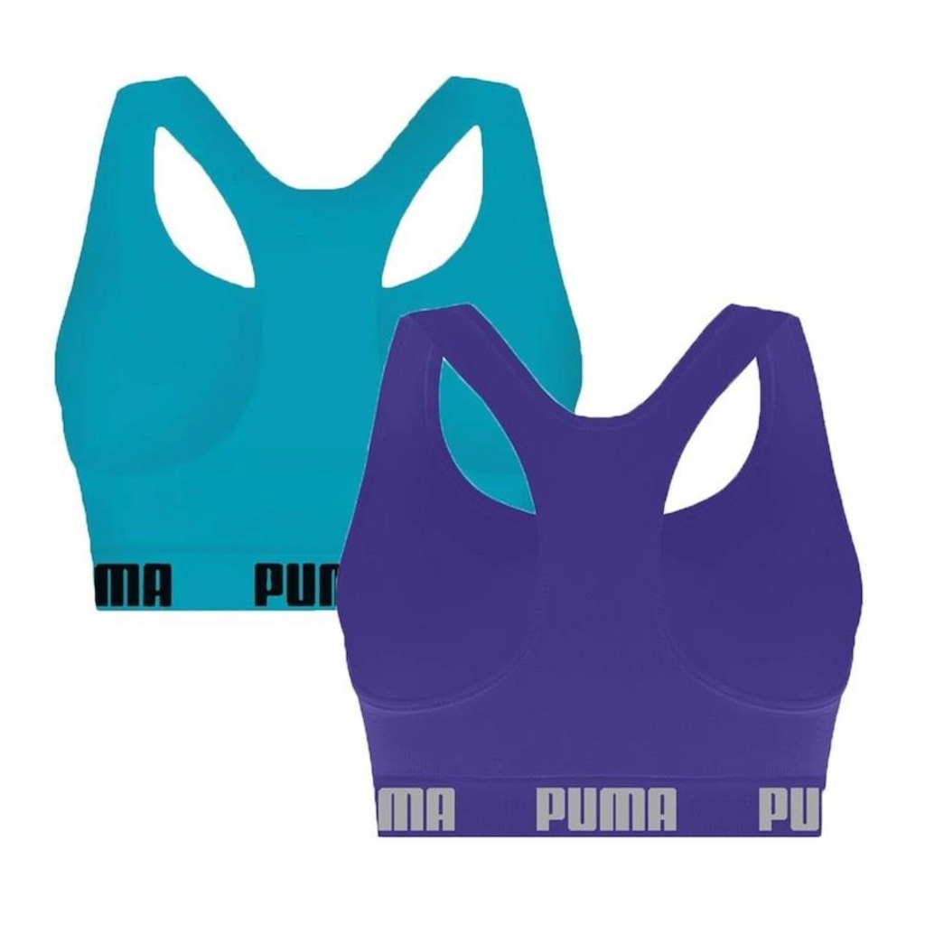 Imagem 2 do produto Kit Top Fitness Puma Nadador sem Costura - 2 Unidades - Feminino