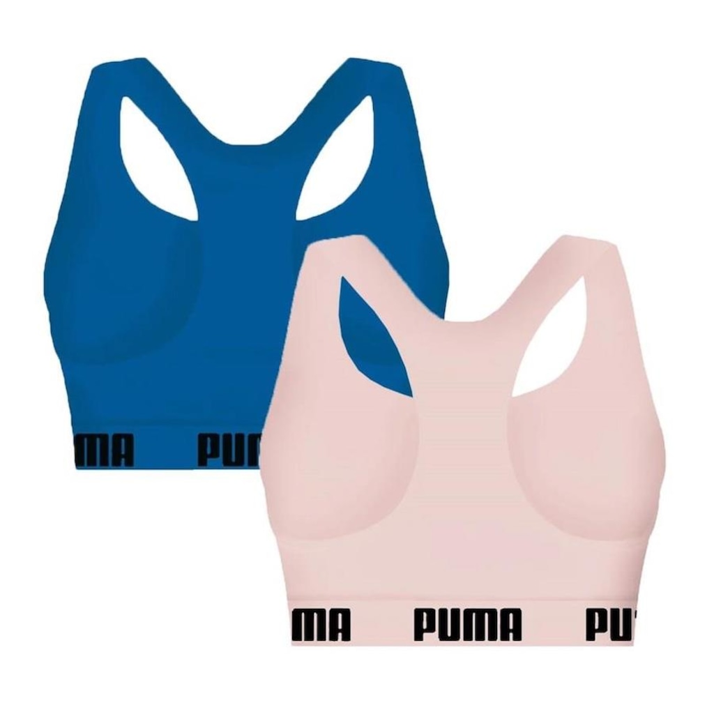 Imagem 2 do produto Kit Top Fitness Puma Nadador sem Costura - 2 Unidades - Feminino