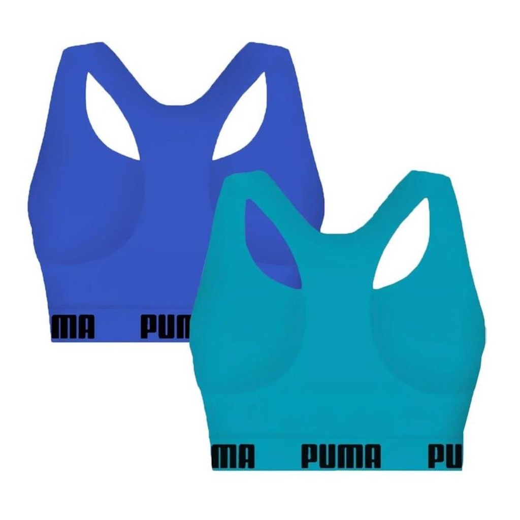 Imagem 2 do produto Kit Top Fitness Puma Nadador sem Costura - 2 Unidades - Feminino