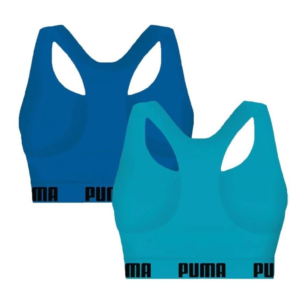 Imagem 2 do produto Kit Top Fitness Puma Nadador sem Costura - 2 Unidades - Feminino