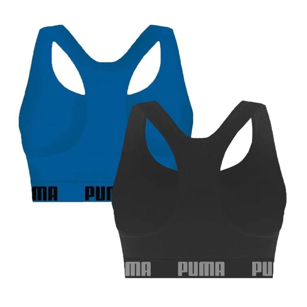 Imagem 2 do produto Kit Top Fitness Puma Nadador sem Costura - 2 Unidades - Feminino