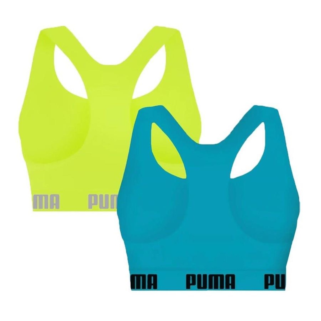 Imagem 2 do produto Kit Top Fitness Puma Nadador sem Costura - 2 Unidades - Feminino
