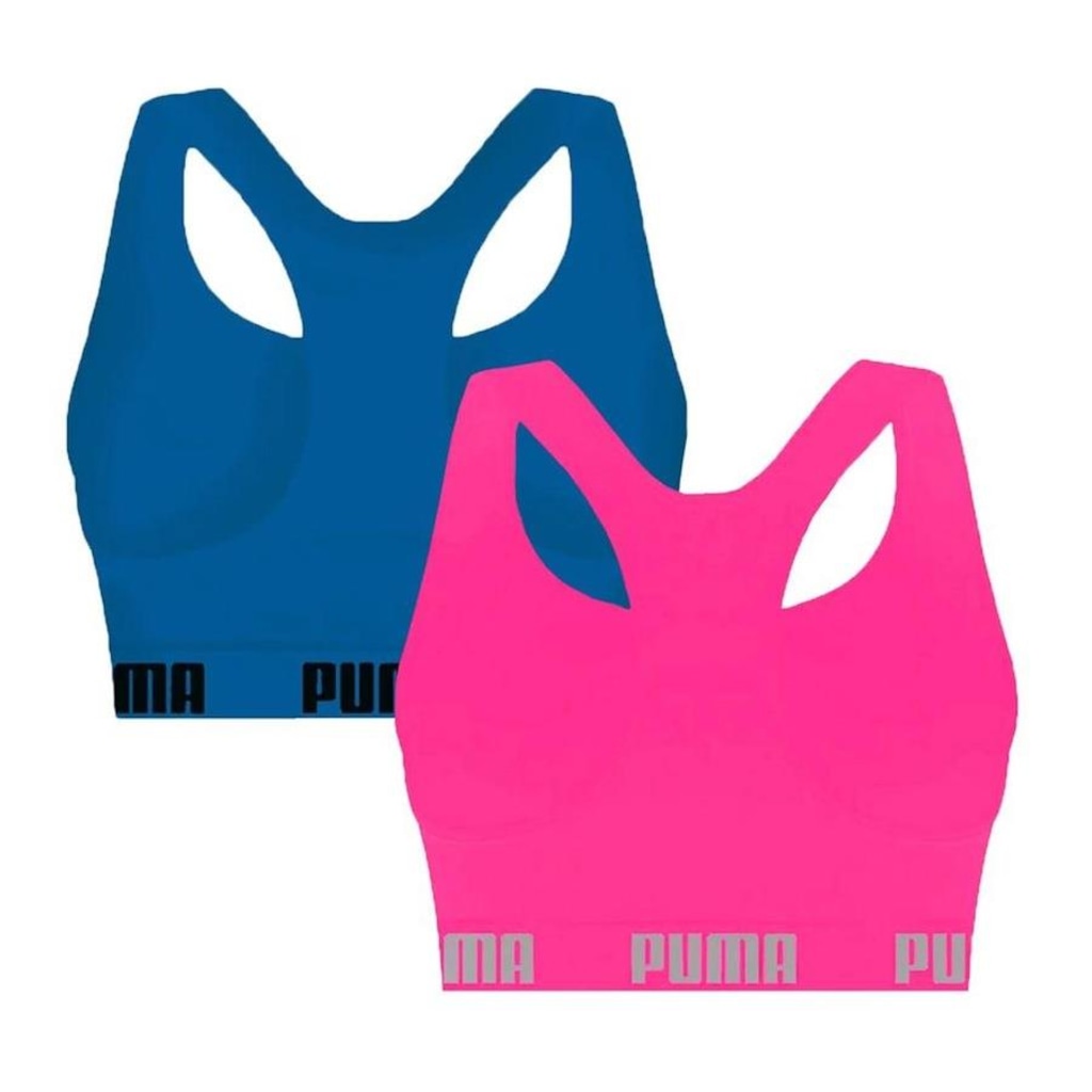 Imagem 2 do produto Kit Top Fitness Puma Nadador sem Costura - 2 Unidades - Feminino