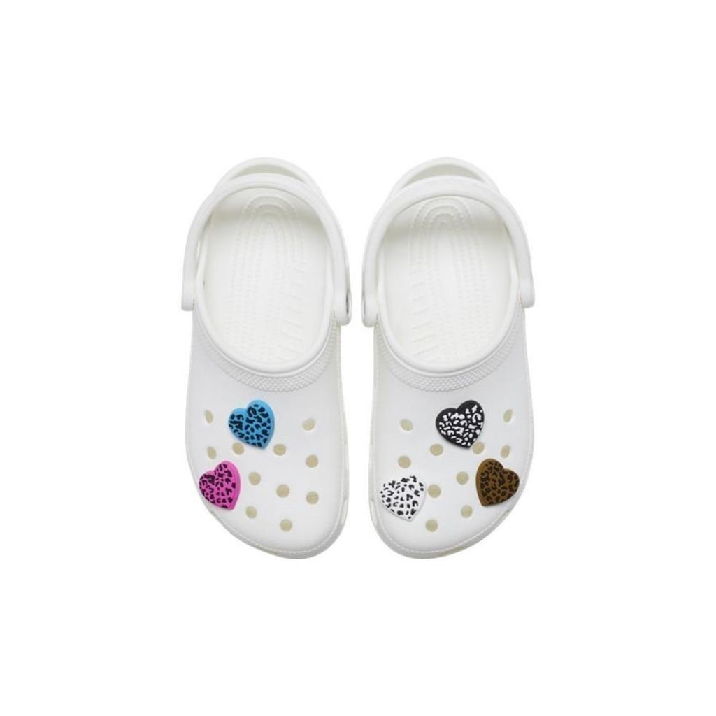Imagem 3 do produto Kit Jibbitz? Crocs Coração Animal Print Leopardo Pack com 5 Peças