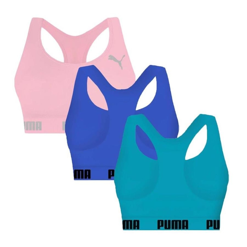 Imagem 2 do produto Top sem Bojo Puma Nadador sem Costura - 3 Unidades - Feminino