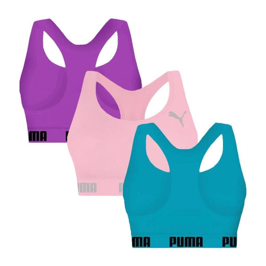 Imagem 2 do produto Top sem Bojo Puma Nadador sem Costura - 3 Unidades - Feminino
