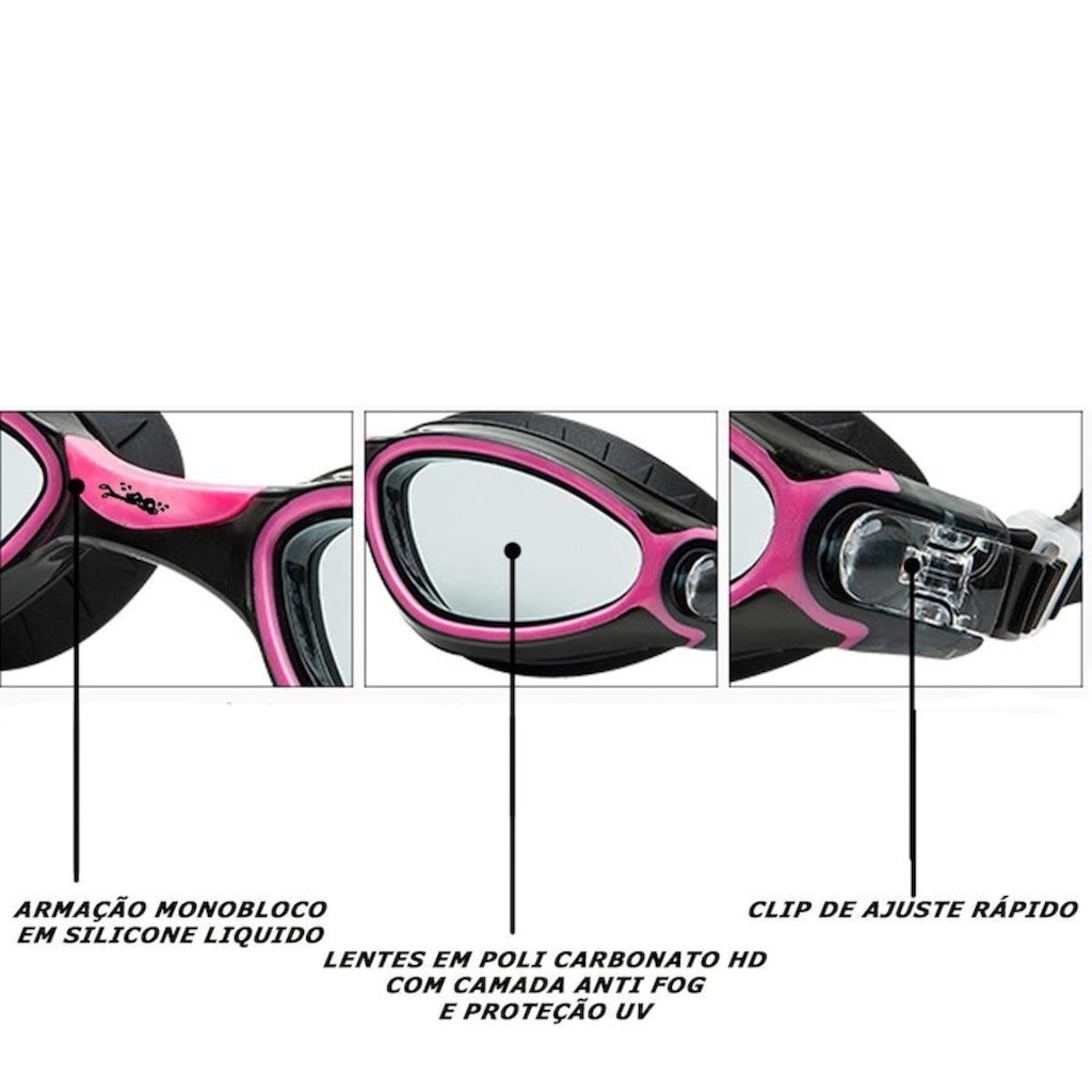 Imagem 2 do produto Óculos de Natação Gold Sports Phantom Performance 8.0 High Definition