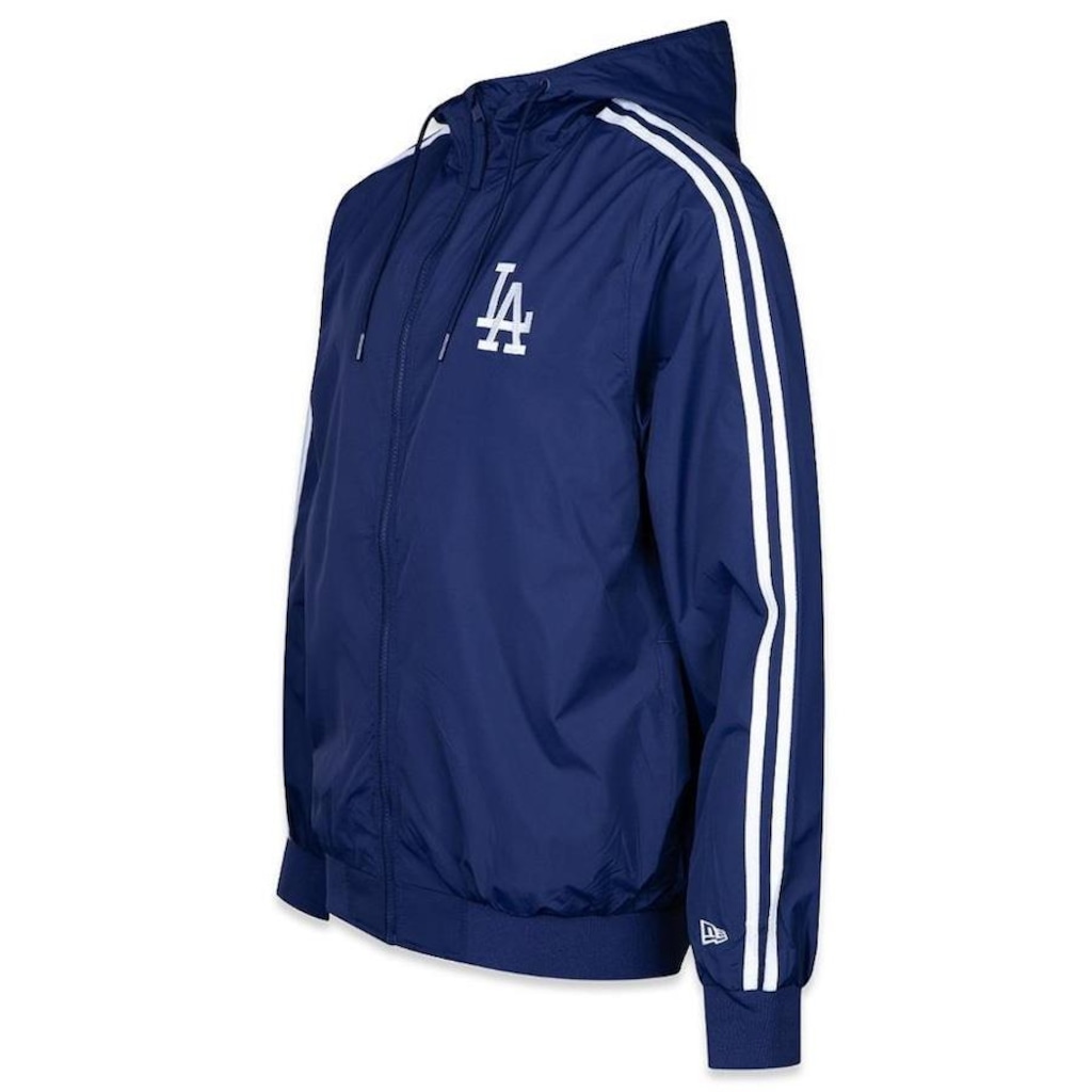 Imagem 2 do produto Jaqueta Corta Vento com Capuz New Era Los Angeles Dodgers Hiphop - Masculina