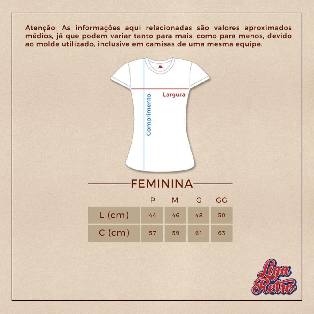 Imagem 5 do produto Camisa Palermo 1970 Feminina - Liga Retro - Feminina