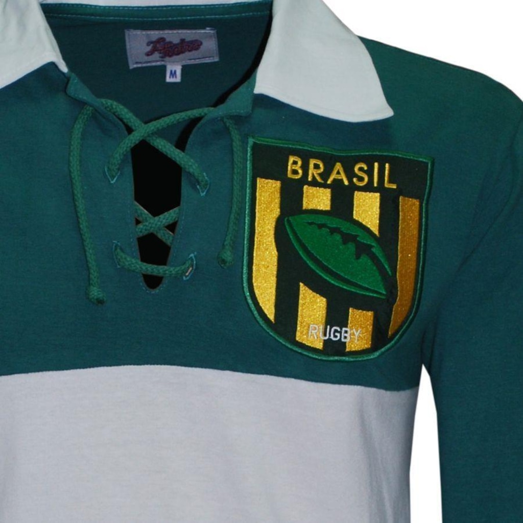 Imagem 4 do produto Camisa Brasil Rugby Manga Longa Liga Retrô - Masculina
