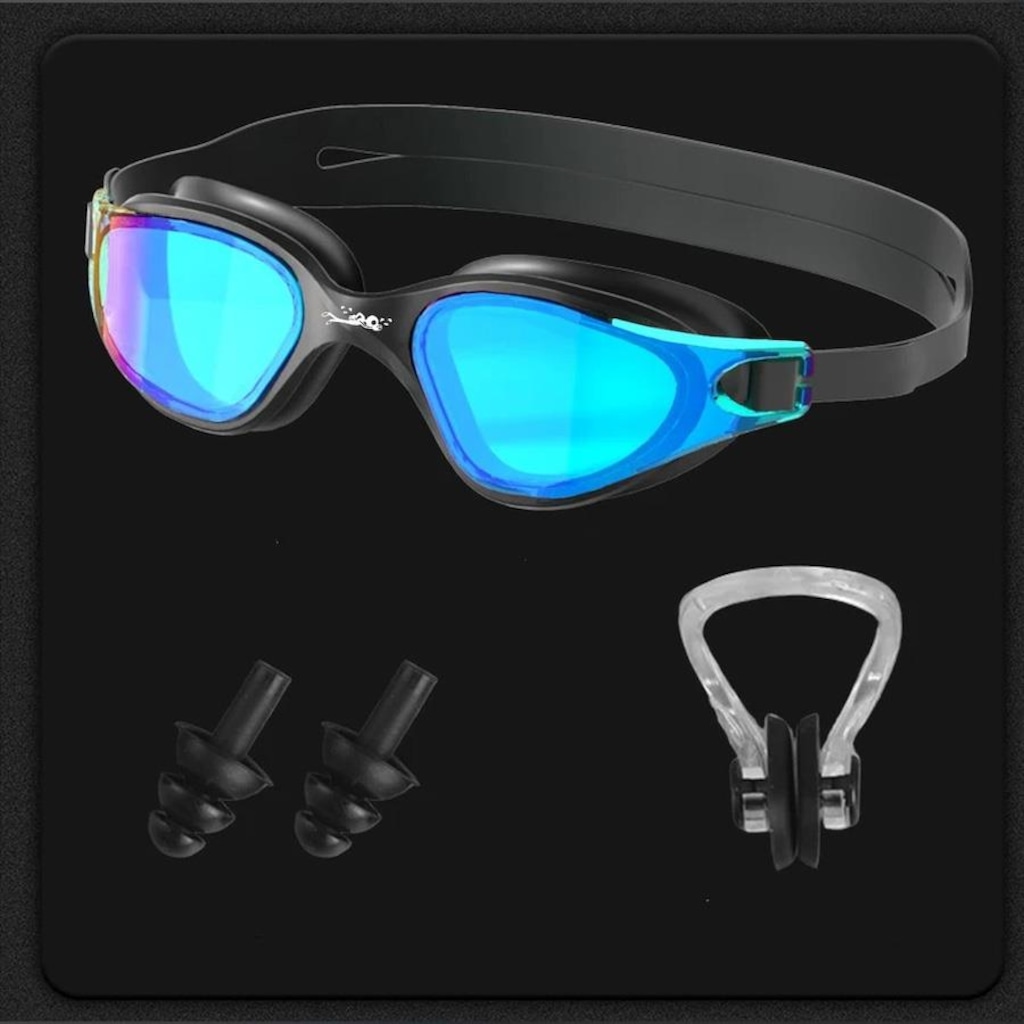 Imagem 5 do produto Kit Óculos de Natação Gold Sports Lince Demi Mirror Hd-Mesh Bag + Clip Nasal + Protetor de Ouvido - Adulto