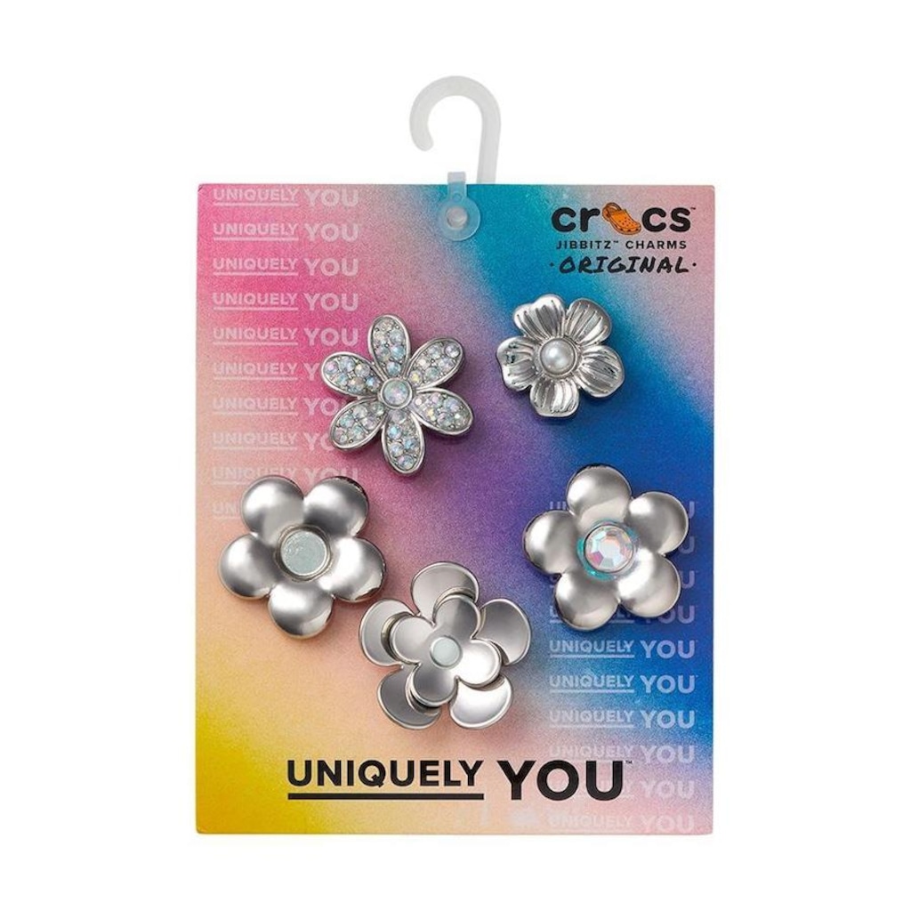Imagem 3 do produto Jibbitz? Crocs Flores Prateadas Pack com 5 Peças