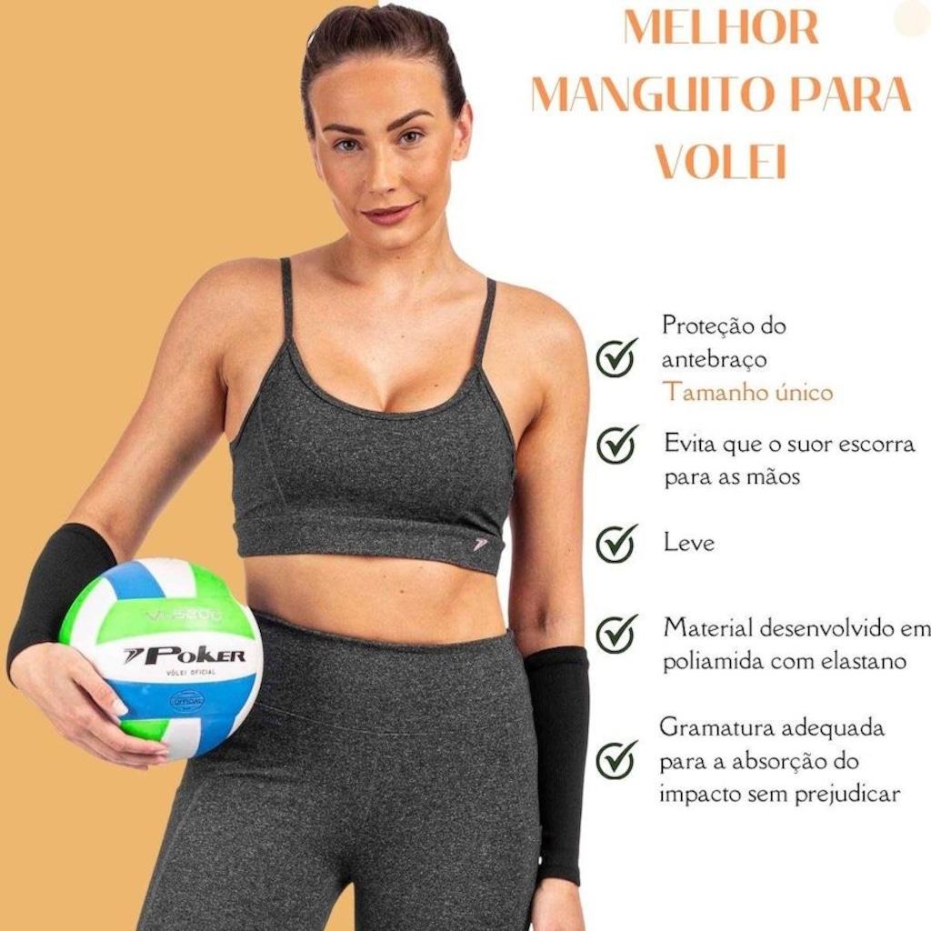 Imagem 2 do produto Kit Joelheira Manguito Vôlei Poker Power